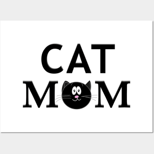 Cat mom text Posters and Art